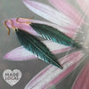 Upcycle Bicycle Inner Tyre Tube Feather Earrings