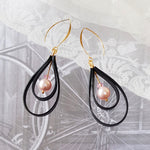 Up Cycle. Recycled Bicycle Inner Tyre Tube Earrings.