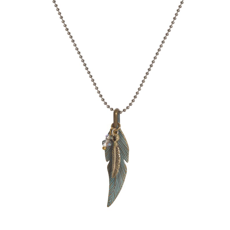 Verdigris Leaf Necklace