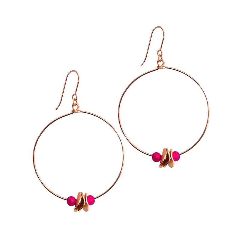 Pop of Colour Large Loop Earrings