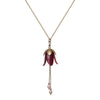 Fuchsia Leather Necklace