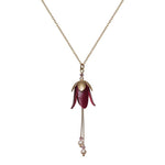 Fuchsia Leather Necklace