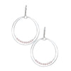 Mini 3mm Pearl Double Large Loop Earrings