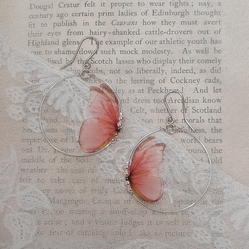 Butterflies Large Loop Earrings