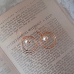 Pearl Double Loop Earrings
