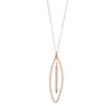 Long Elliptical Mini Pearl Necklace.