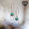 Gemstone Oval Drop Earrings