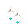 Gemstone Loop Earrings