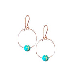 Gemstone Loop Earrings