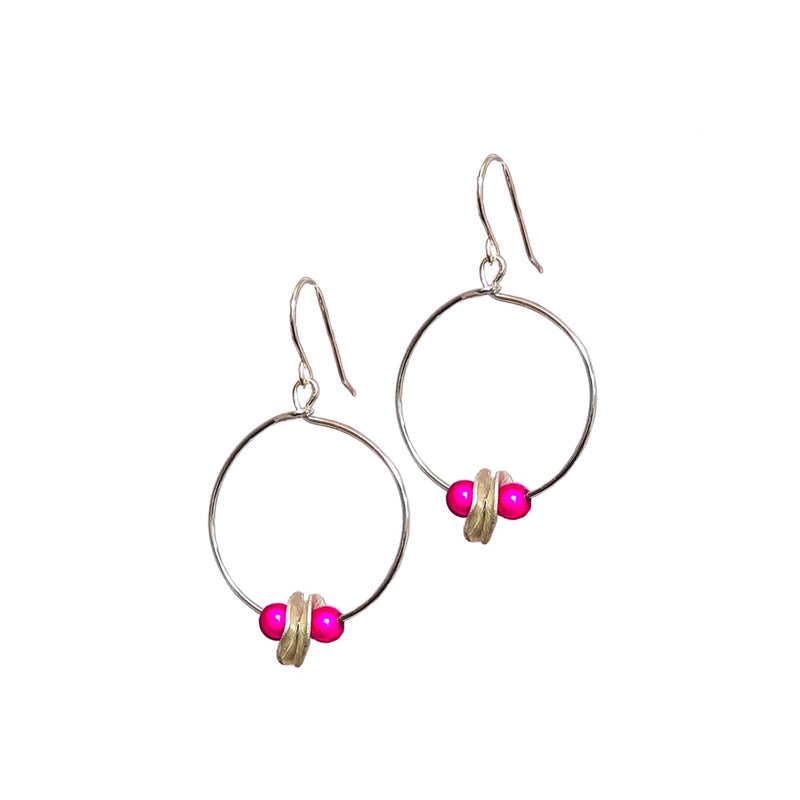 Pop of Colour Small Loop Earrings