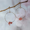 Large Gemstone Chip Earrings
