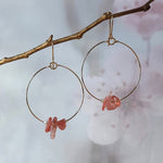 Large Gemstone Chip Earrings