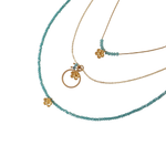 Little Flower Bud Small Loop Necklace