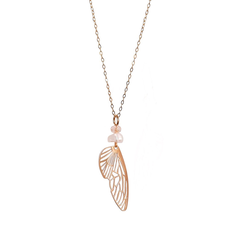 Wing with Freshwater Pearl Necklace.