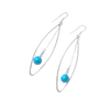 Elliptical Gemstone Earrings.