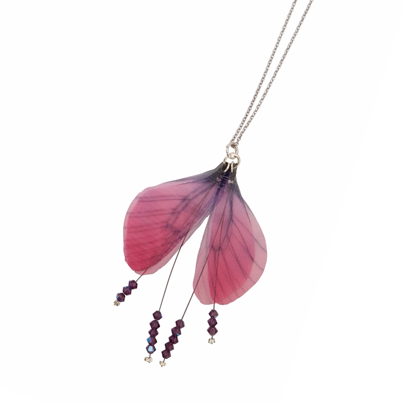 Wings Fuchsia Necklace