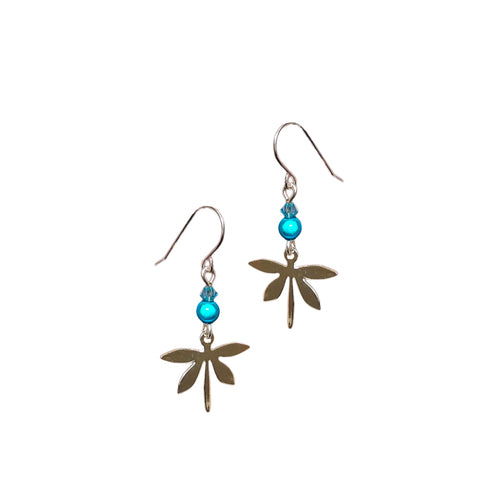 Dragonfly Silver Earrings