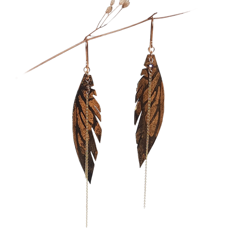 Up Cycle. Tiger Earrings.