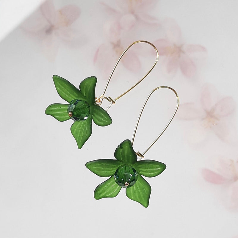 Full Flower Drop Earrings