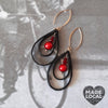 Upcycled Inner Tyre Tube Loop Earrings