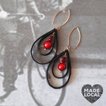 Upcycled Inner Tyre Tube Loop Earrings
