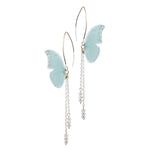Butterflies with Double Chain drop Earrings.