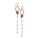 Cherry Leaf Long Drop Earrings
