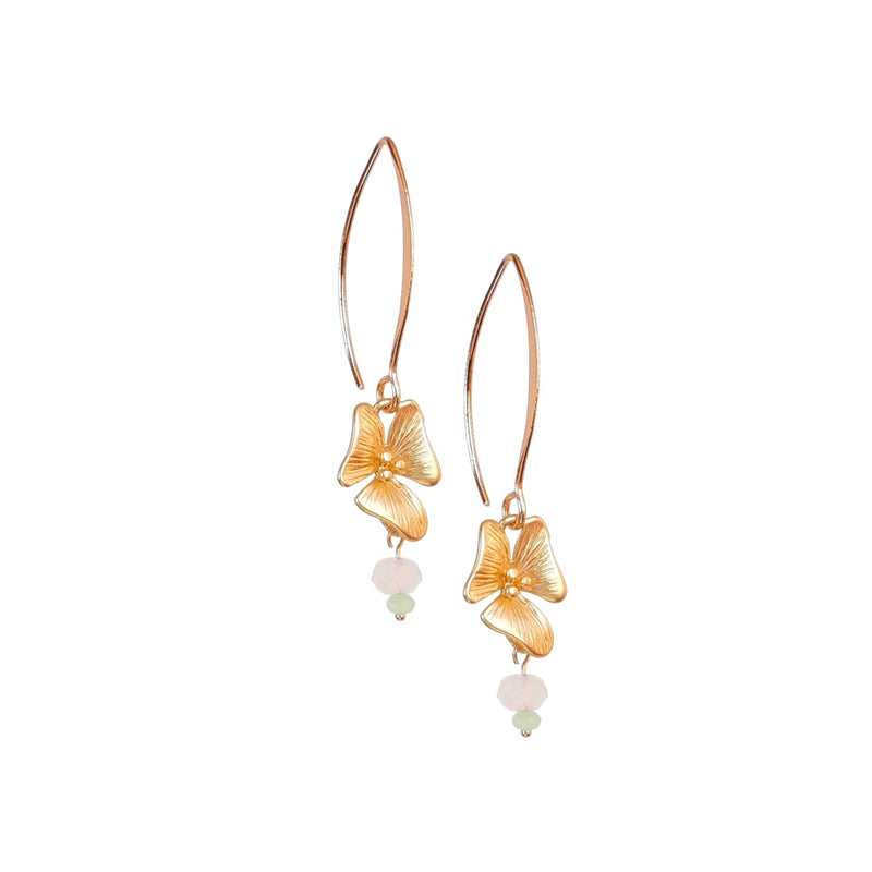 New Flower Long Drop Earrings