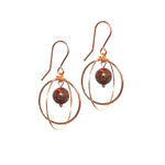 Double Loop Gemstone Earrings