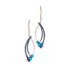 Ripples Inner Tyre Tube Earrings with Bright Beads