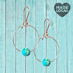 Gemstone Loop Earrings