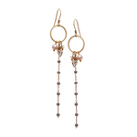 Cherry Leaf Long Drop Earrings