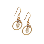 Cherry Leaf Small Loop Earrings