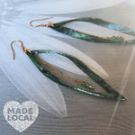 Large Twist Earrings. Recycled Inner Tyre Tube Twist Earrings.