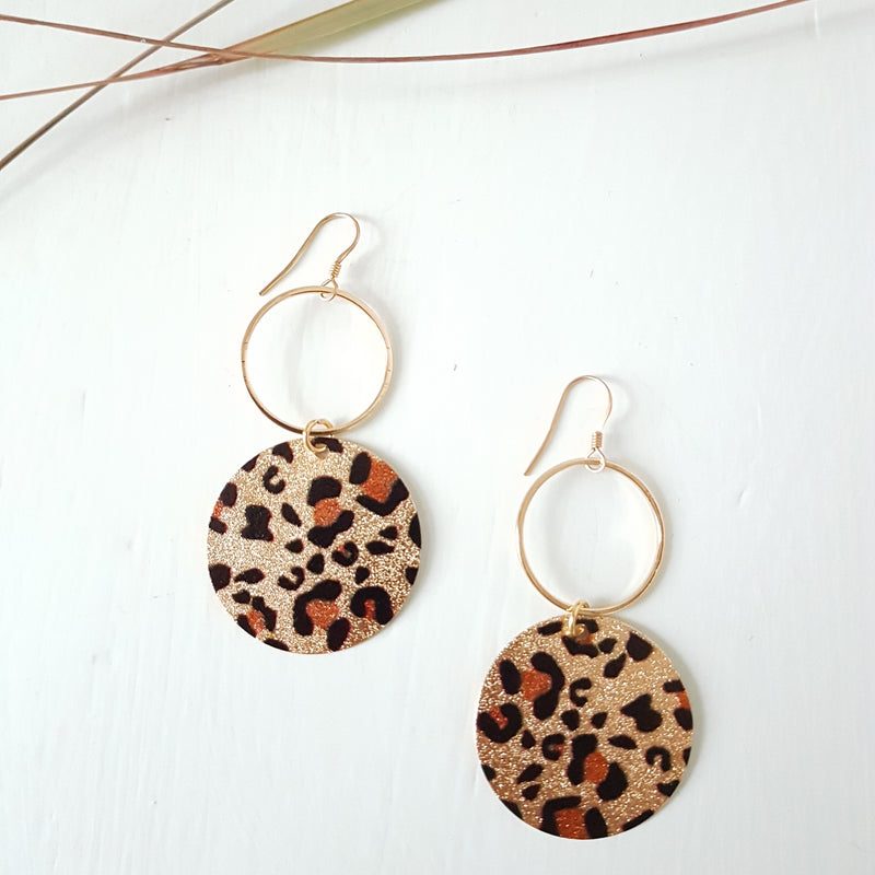 Boho Leopard Loop Earrings