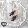 Up Cycle. Recycled Bicycle Inner Tyre Tube  Twisted Earrings.