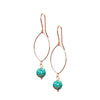 Gemstone Oval Drop Earrings