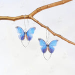 Butterfly Oval Drop Earrings.