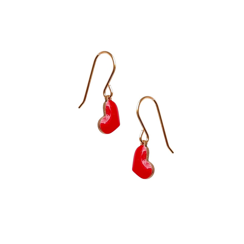 Little Red Heart Earrings