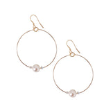 Pearl Large Loop Earrings