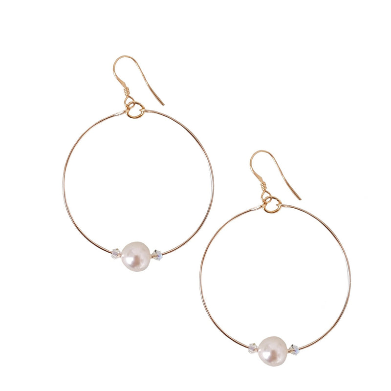 Pearl Large Loop Earrings