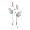Butterflies Long Drop Earrings