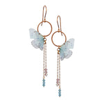 Butterflies Long Drop Earrings