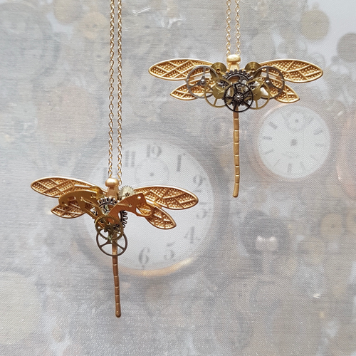 Steampunk Dragonfly Necklace