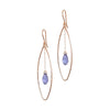 Elliptical Crystal Drop Earrings