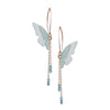 Butterflies with Double Chain drop Earrings.