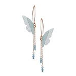 Butterflies with Double Chain drop Earrings.