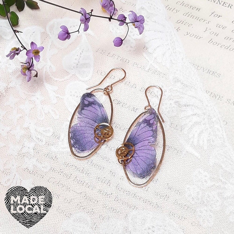 Steampunk Butterfly Earrings