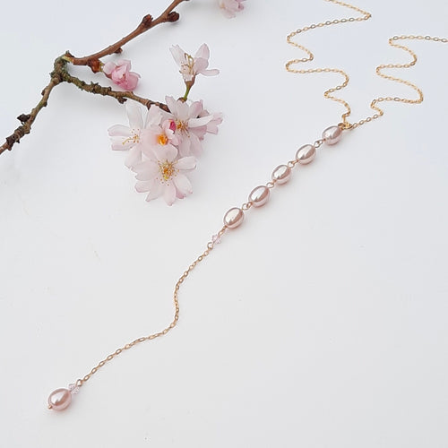 Freshwater Pearl Long drop Necklace.