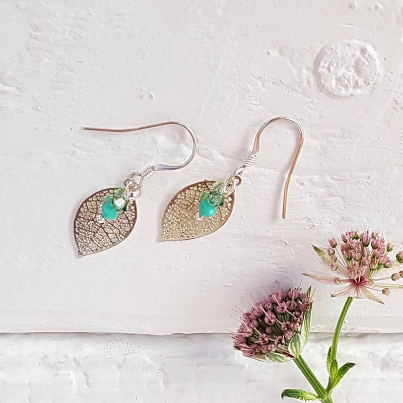 Filigree Small Leaf Earrings